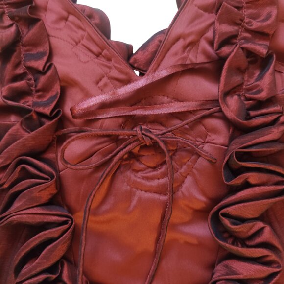 Hailey By Adriana Papell Red Rose Cocktail Dress - Picture 13 of 15